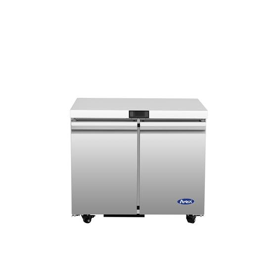Atosa 36" Solid 2-Door Undercounter Refrigerator - AUR36SD