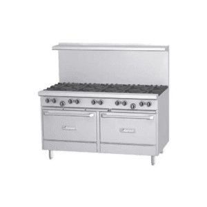 Garland G60-6G24RR Starfire Pro Series 60" Natural Gas 6-Burner Range With 24" Griddle and 2 Standard Ovens - 310,000 BTU