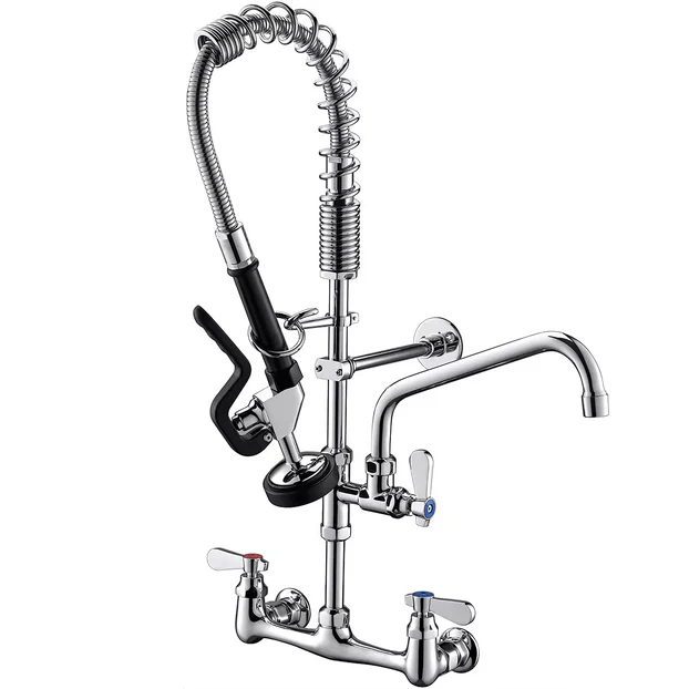 Encore Pre Rinse Faucet 8" Spray Faucet Wall Mount Mini- KL53-MINI-BR Encore Pre Rinse Faucet 8" Spray Faucet Wall Mount Mini- KL53-MINI-BR