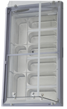 OMCAN 50″ Nine Pan Gelato Dipping Cabinet with Flat Sneeze Guard and Pans