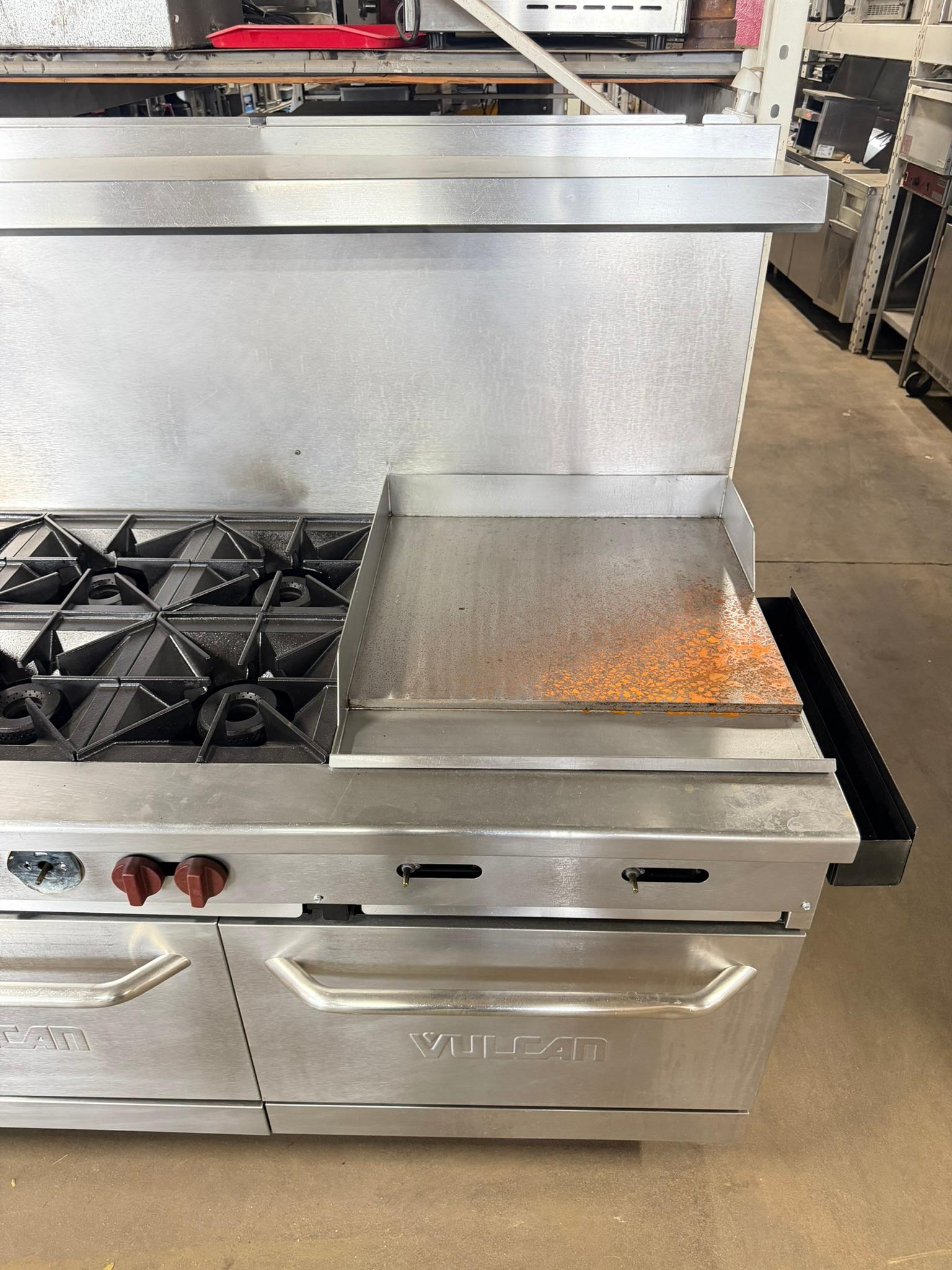 Vulcan SX60F-6B24G 60" 6-Burner Range with 24" Griddle and 2 Standard Ovens, Natural Gas REFURBISHED CFE-0126 Vulcan SX60F-6B24G 60" 6-Burner Range with 24" Griddle and 2 Standard Ovens, Natural Gas REFURBISHED CFE-0126