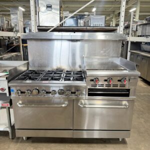 Turbo Range, 60" Range with 6 Burners & 24" Griddle top & Oven (TR-R60-GS24-6B-J) REFURBISHED CFE-0130 Turbo Range, 60" Range with 6 Burners & 24" Griddle top & Oven (TR-R60-GS24-6B-J) REFURBISHED CFE-0130