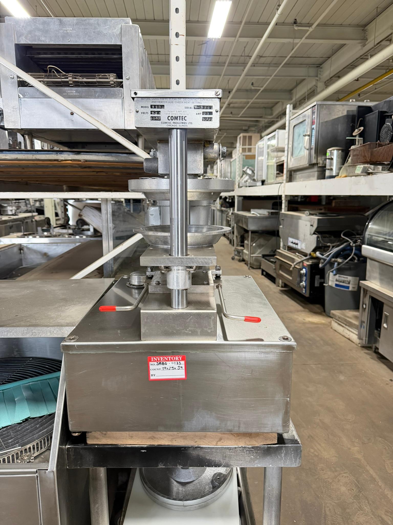 Comtec 1100 Pie Press & Pastry Crust Press REFURBISHED CFE-0136