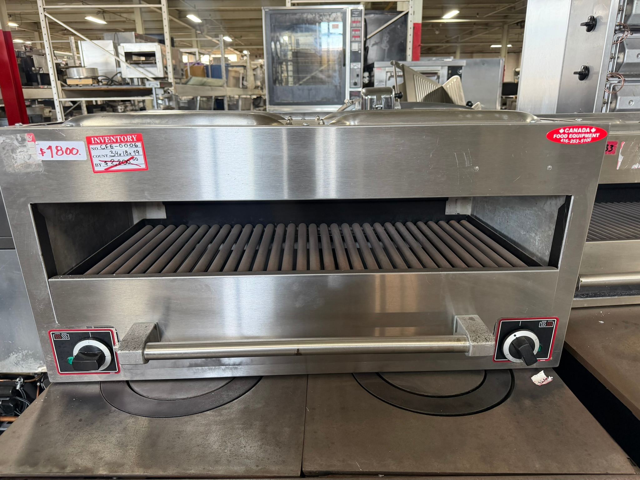 34″ Countertop Salamander Broiler REFURBISHED CFE-0006 34″ Countertop Salamander Broiler REFURBISHED CFE-0006