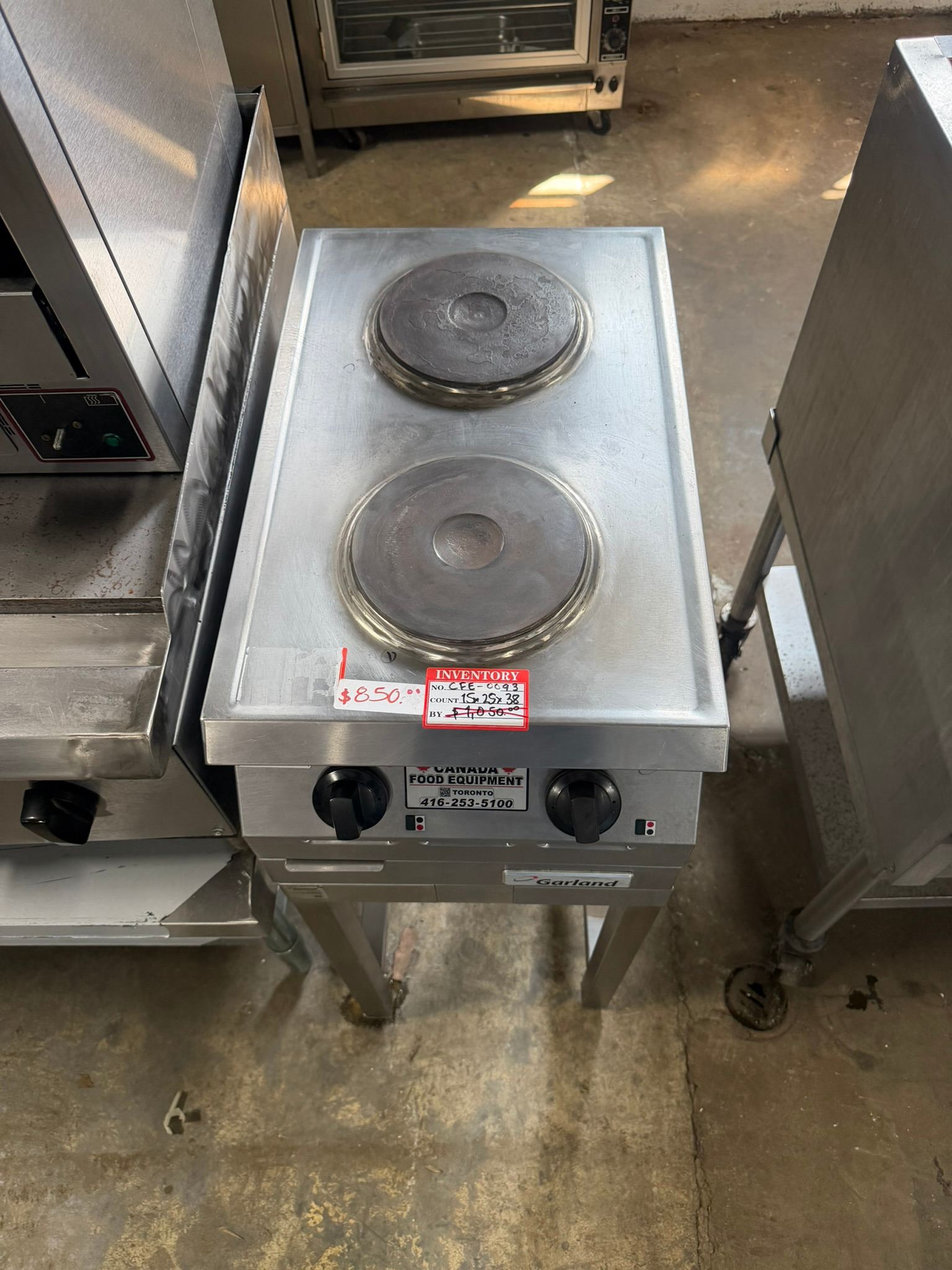 Garland ED-15THSE 15" Designer Series 2-Burner Electric Hot Plate - 208/240V REFURBISHED CFE-0093