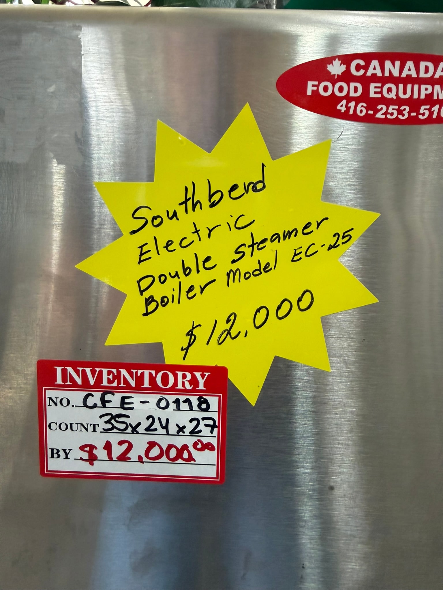 Southbend EC-2S Electric Pressure Steamer w/ (8) Full Size Pan Capacity, 208v/3ph REFURBISHED CFE-0118 Southbend EC-2S Electric Pressure Steamer w/ (8) Full Size Pan Capacity, 208v/3ph REFURBISHED CFE-0118