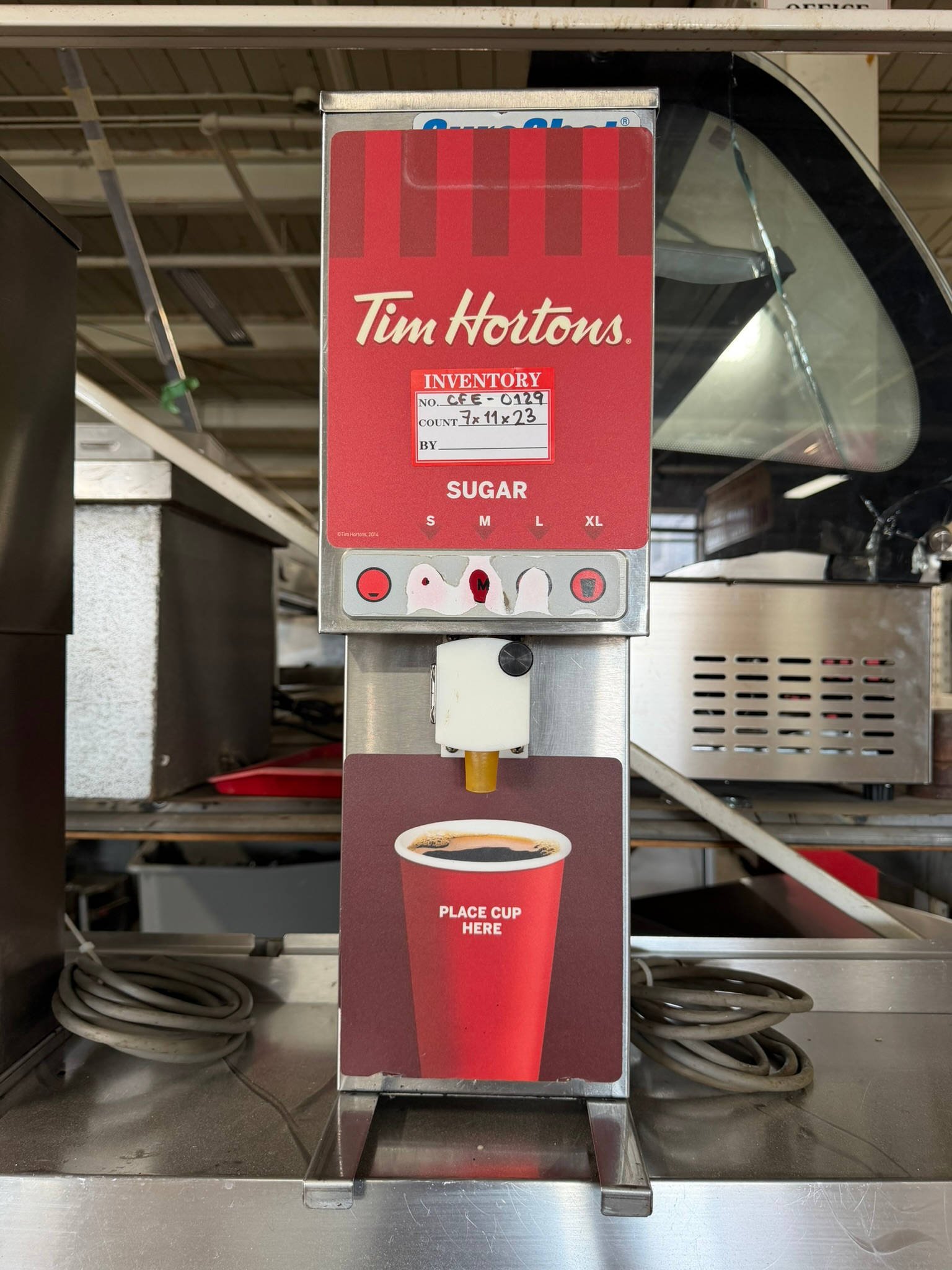 Sureshot Portion Control Sugar Dispenser with 6 lb Hopper AC6.E-15REFURBISHED CFE-0129