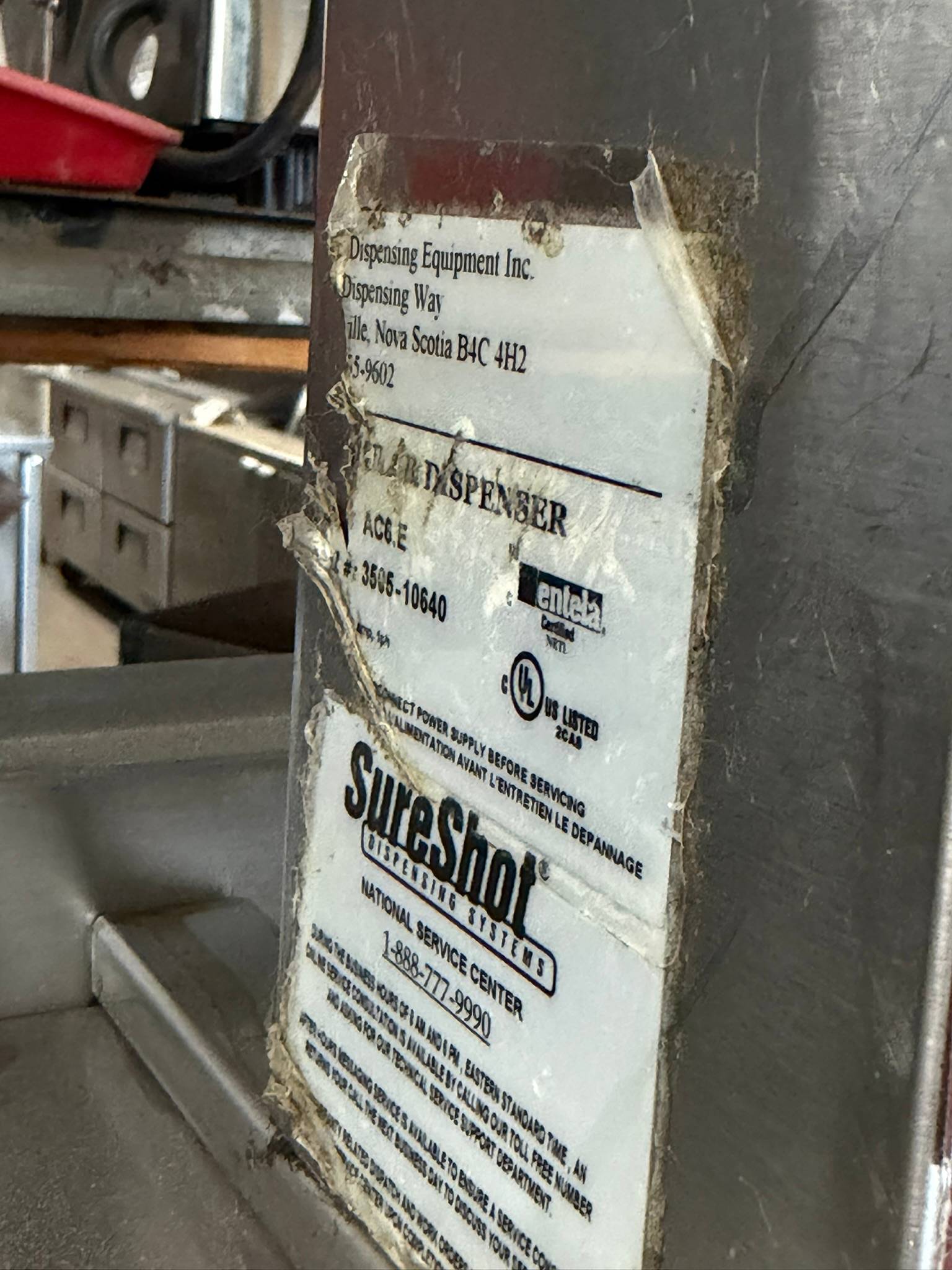 Sureshot Portion Control Sugar Dispenser with 6 lb Hopper AC6.E-15REFURBISHED CFE-0129