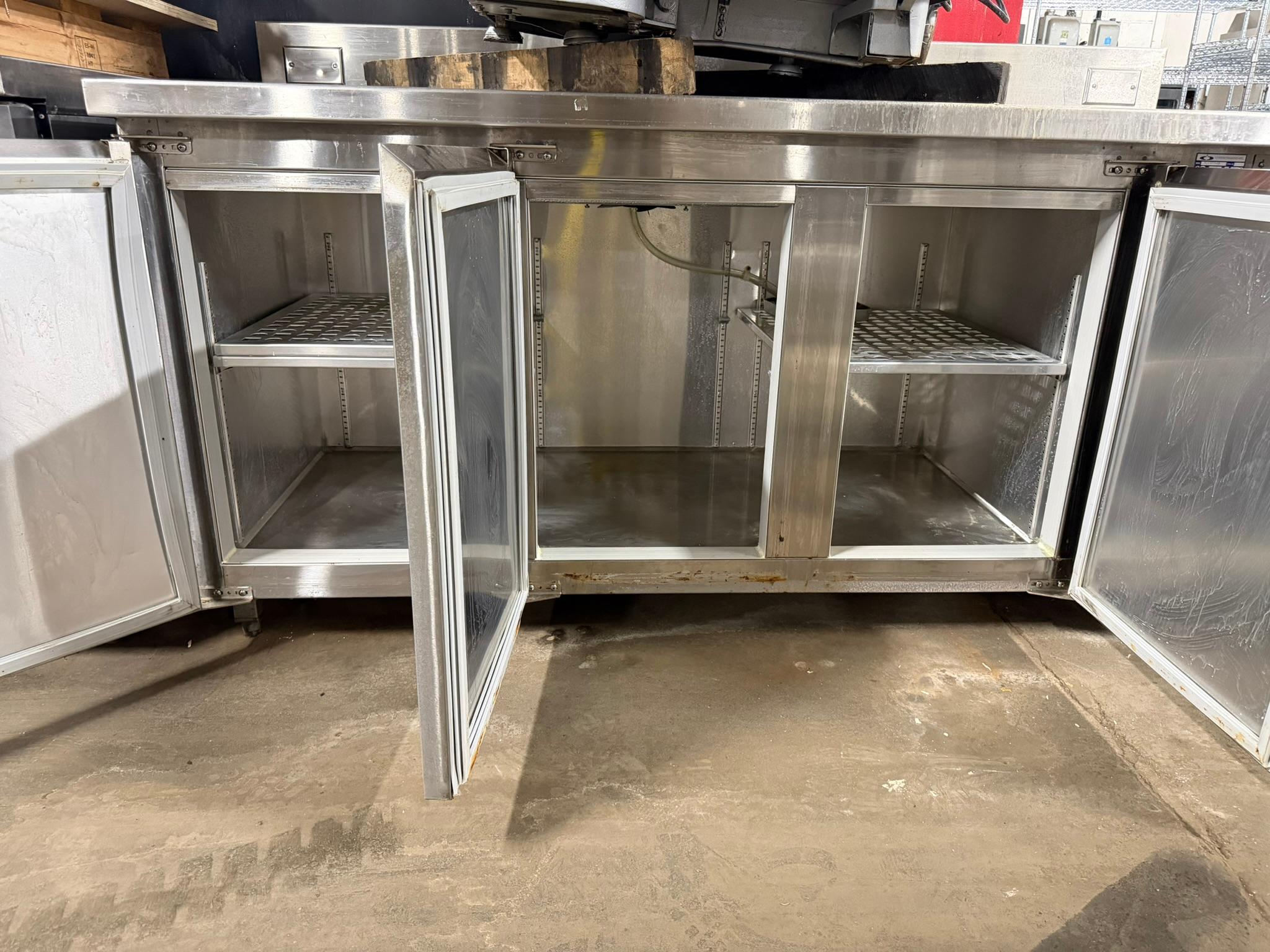 Custom Diamond RL-3072-SC Commercial stainless steel refrigerated prep cabinet REFURBISHED CFE-0168