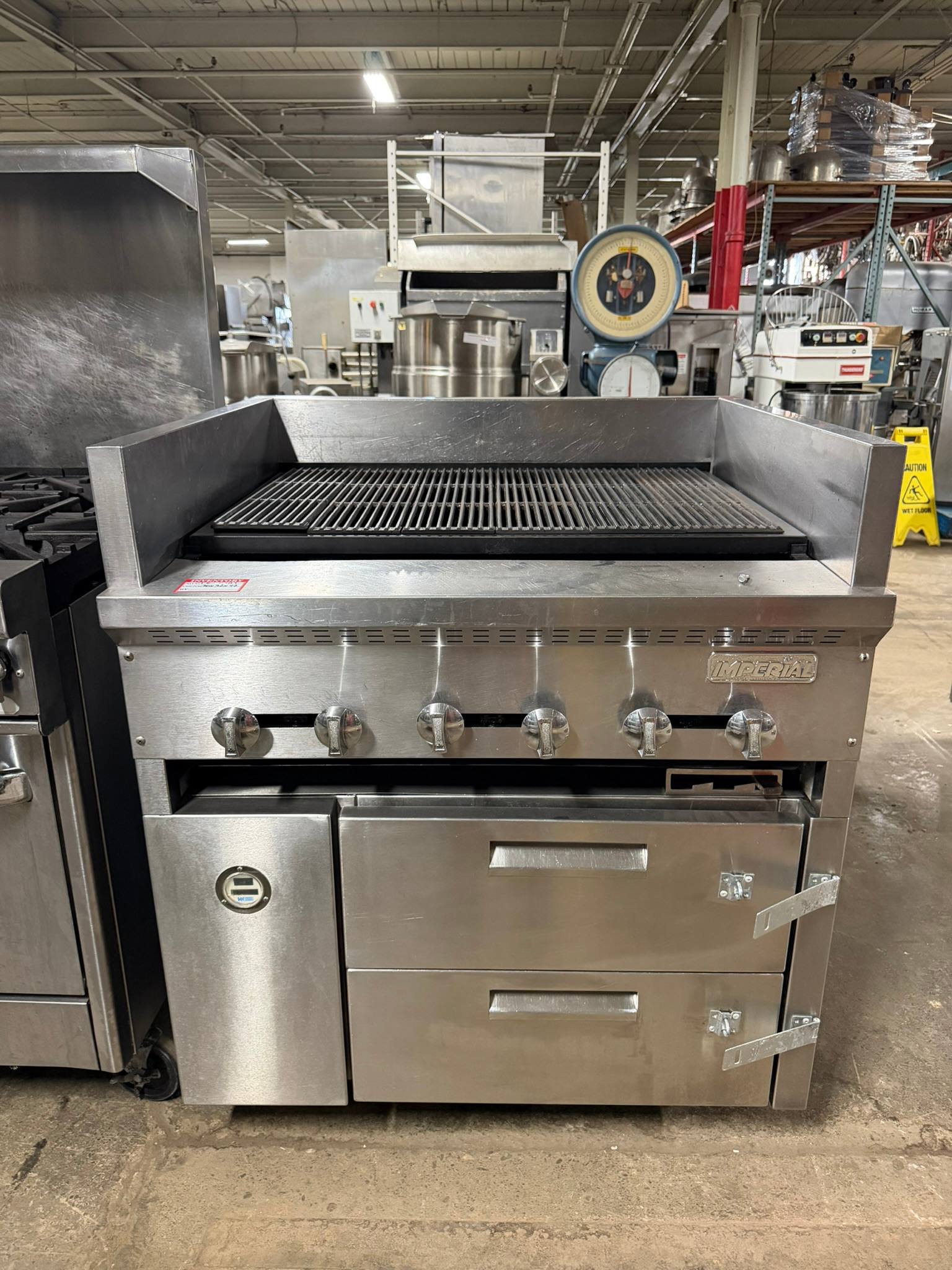 Imperial IRB-36 36" Radiant Gas Charbroiler with Chef Base REFURBISHED CFE-0181