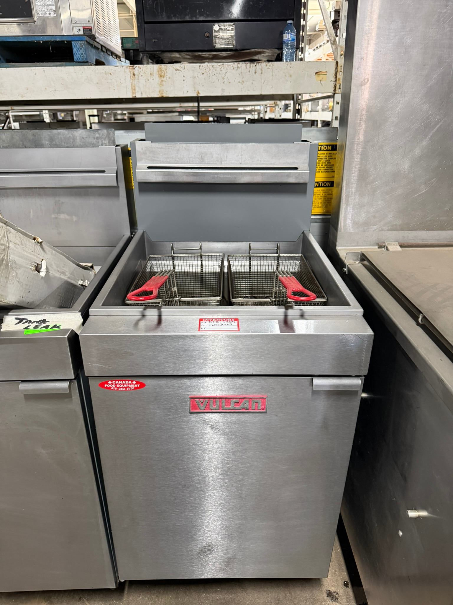 Vulcan LG500 65-70 lb. Natural Gas Floor Fryer – 150,000 Btu REFURBISHED CFE-0209
