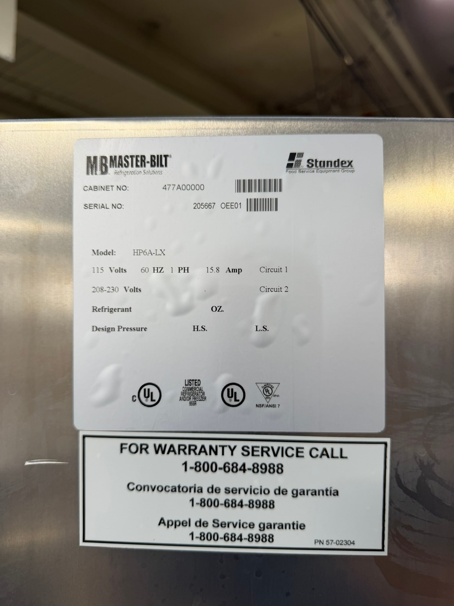 Master Bilt Combination Heater/Proofing Cabinet Non-insulated HP6A-LX Series REFURBISHED CFE-0230 Master Bilt Combination Heater/Proofing Cabinet Non-insulated HP6A-LX Series REFURBISHED CFE-0230
