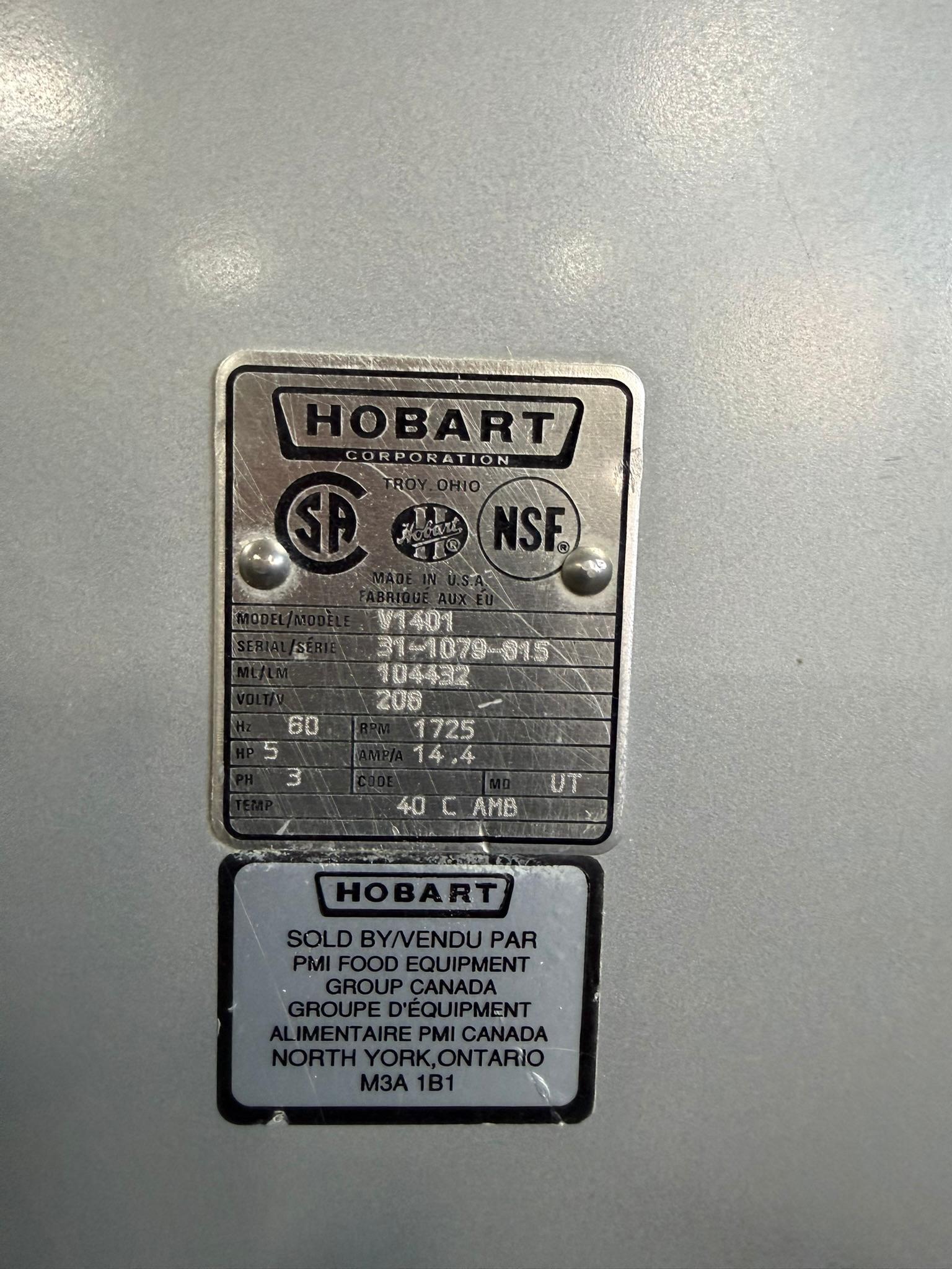 Hobart V1401 Heavy-duty, commercial 140-quart planetary mixer **BOWL AND HOOK INCLUDED** REFURBISHED CFE-0238 Hobart V1401 Heavy-duty, commercial 140-quart planetary mixer **BOWL AND HOOK INCLUDED** REFURBISHED CFE-0238