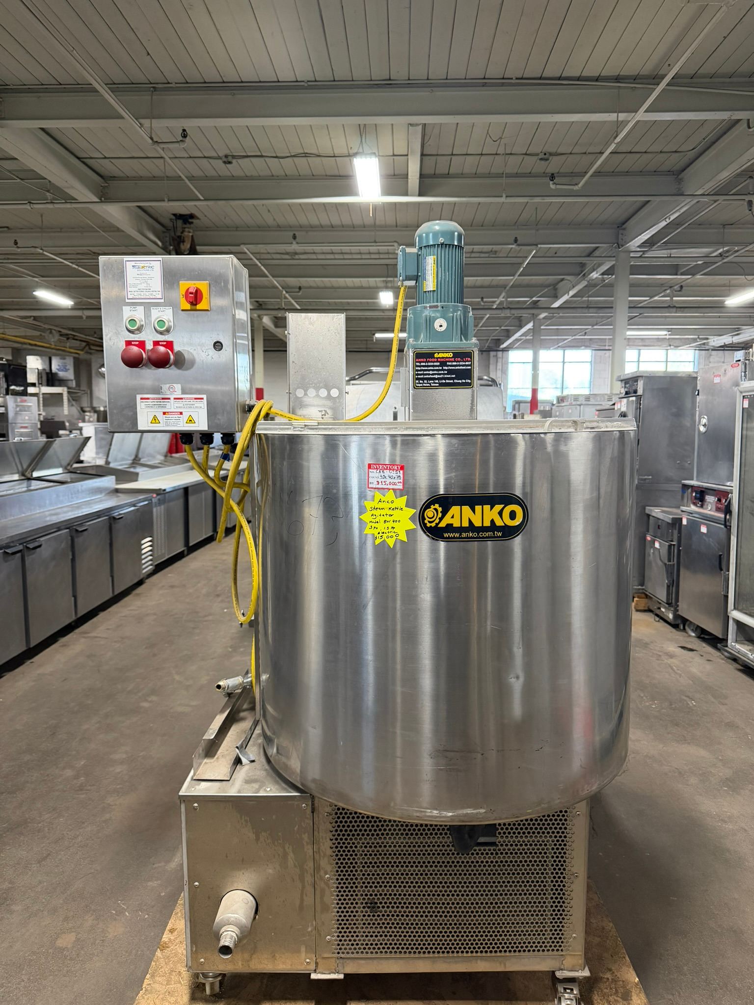 Anko Chiller Agitator | BW400 | 3 Ph 1.5 HP Electric REFURBISHED CFE-0251 Anko Chiller Agitator | BW400 | 3 Ph 1.5 HP Electric REFURBISHED CFE-0251
