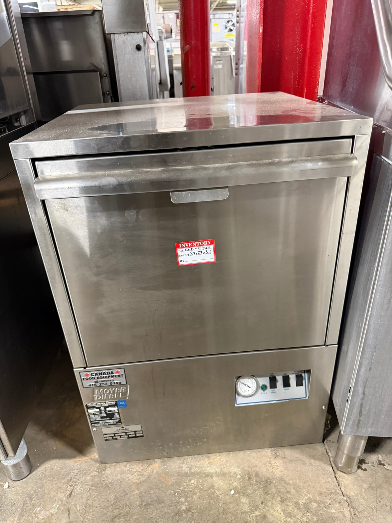 Moyer Diebel 501HT High Temperature Undercounter Dishwasher, M2 REFURBISHED CFE-0307 Moyer Diebel 501HT High Temperature Undercounter Dishwasher, M2 REFURBISHED CFE-0307