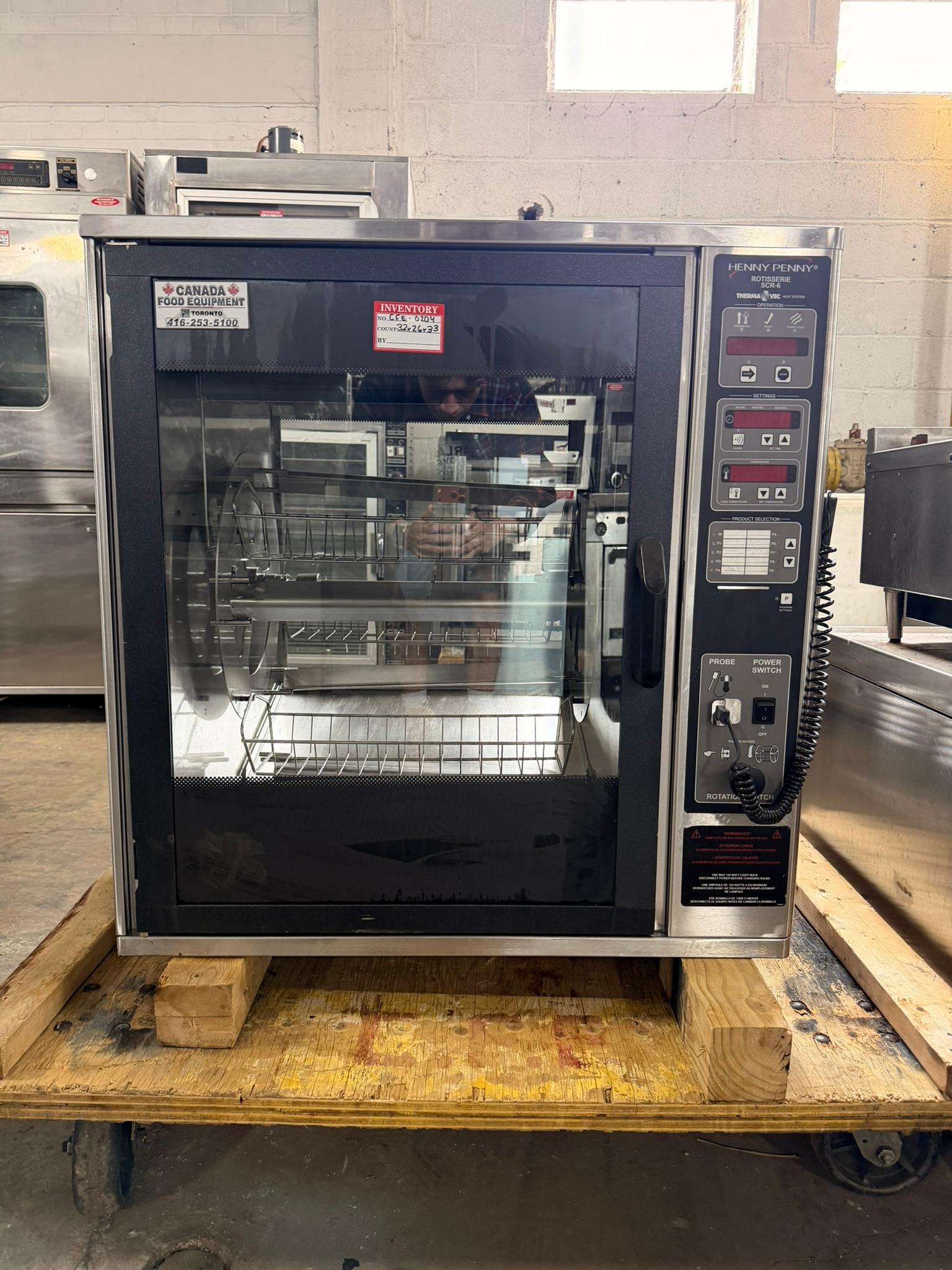 Henny Penny SCR-6 Electric Rotisserie, Countertop REFURBISHED CFE-0204 Henny Penny SCR-6 Electric Rotisserie, Countertop REFURBISHED CFE-0204