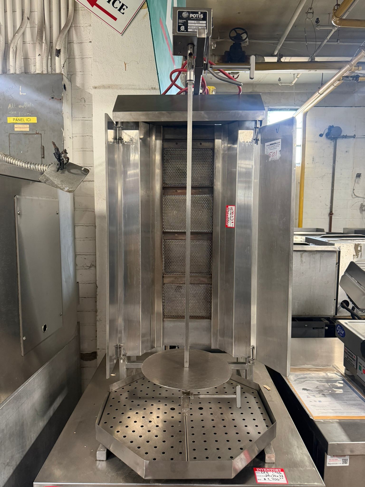 Potis Shawarma 20″ Machine Natural Gas – GD4 REFURBISHED CFE-0145