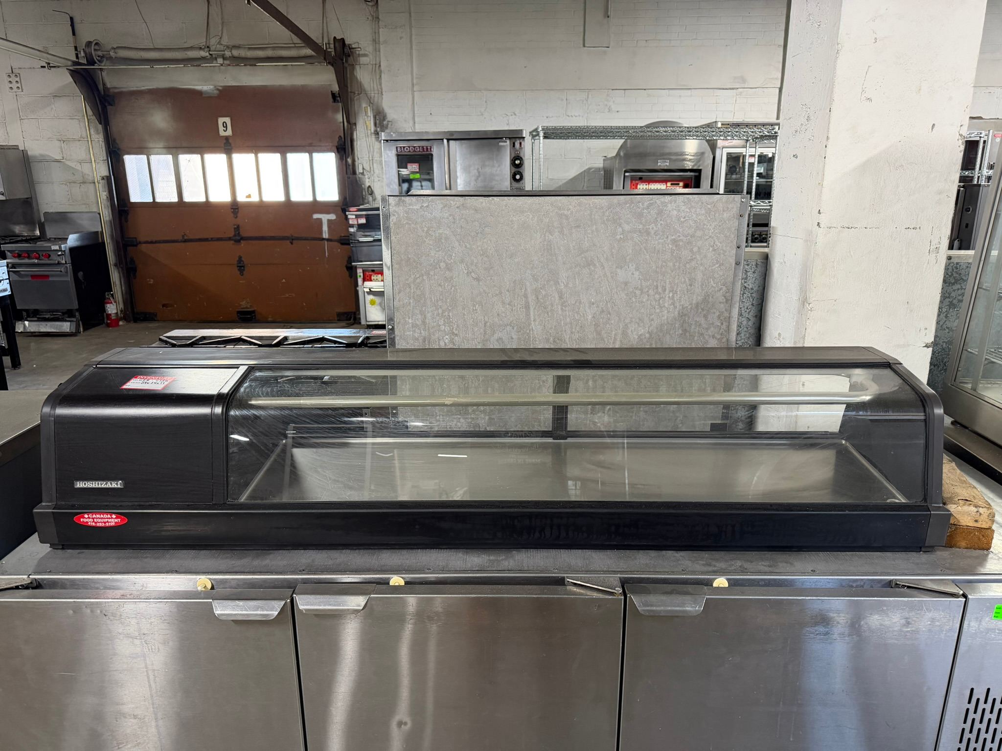 Hoshizaki Refrigerator, Left Side Condenser Display Case, Half Glass Doors REFURBISHED CFE-0156