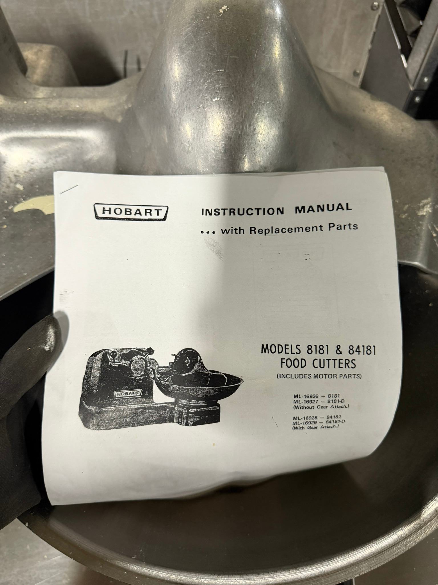 Hobart Commercial Bowl Chopper, 18" Stainless Steel Bowl, 115 Volts. REFURBISHED CFE-0164