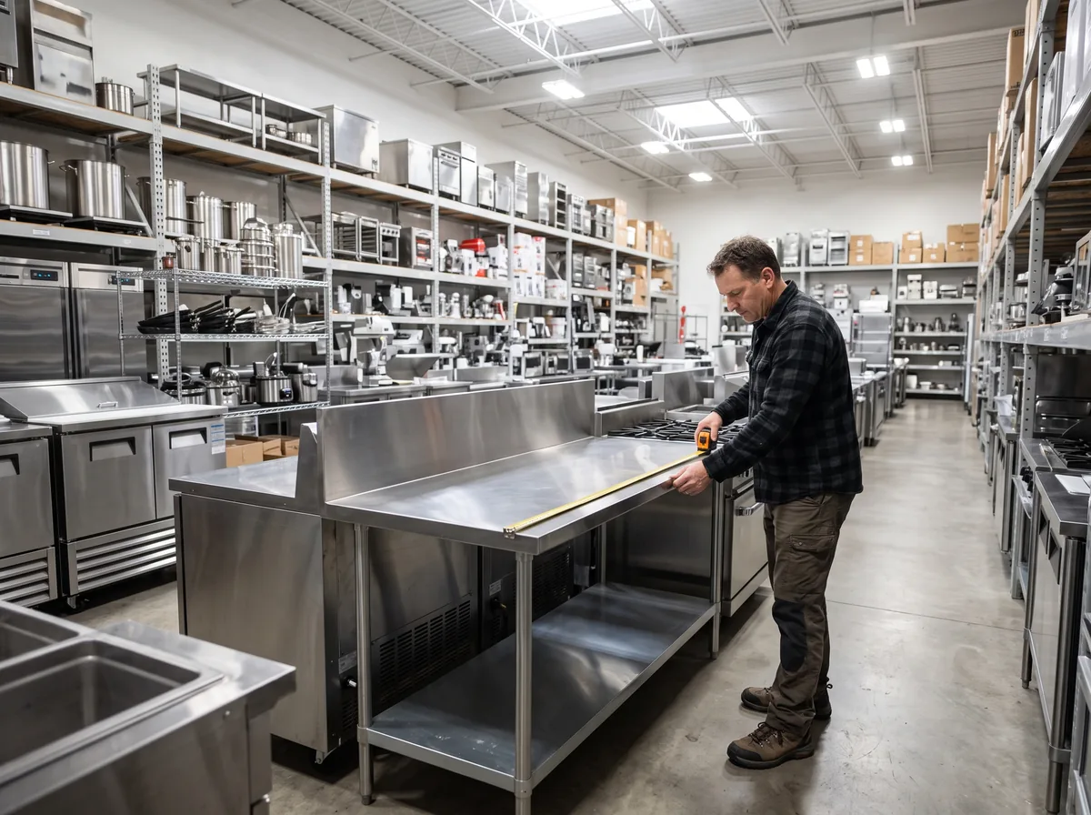 Measuring commercial kitchen equipment dimensions