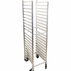 Mobile Steam Table Pan Rack, 20 Slides with 3″ Spacing, Curved Top, Aluminum - 47802 Mobile Steam Table Pan Rack, 20 Slides with 3″ Spacing, Curved Top, Aluminum - 47802